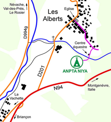 Carte des Alberts dans la vall&eacute;e de la Clar&eacute;e.
