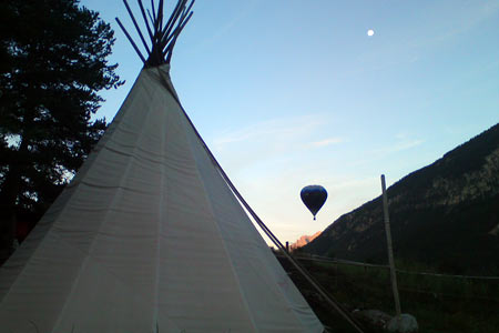 Camp de tipis sioux