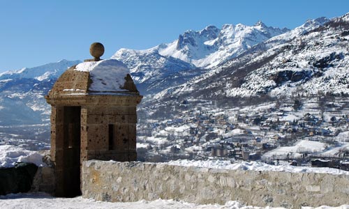 Une échauguette de la cité Vauban à Briançon.