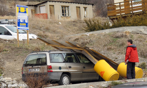 Problème de vent à Briançon.