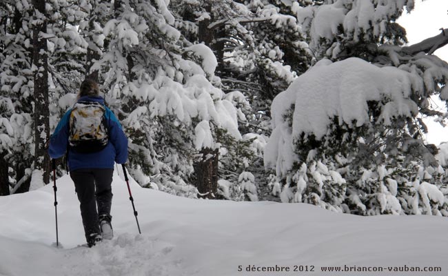 Sur le chemin des Salettes à Briançon.