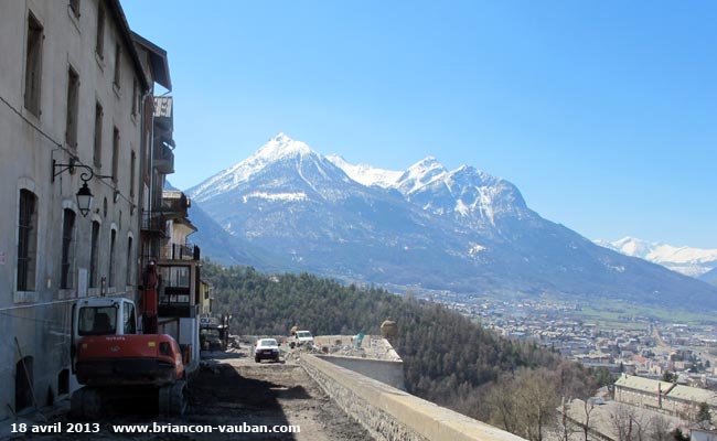 Des travaux sur l' avenue Vauban à Briançon.
