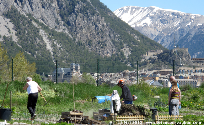 Des jardins à Briançon.