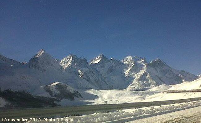 col du Lautaret, point de passage entre l'Oisans et le Briançonnais.