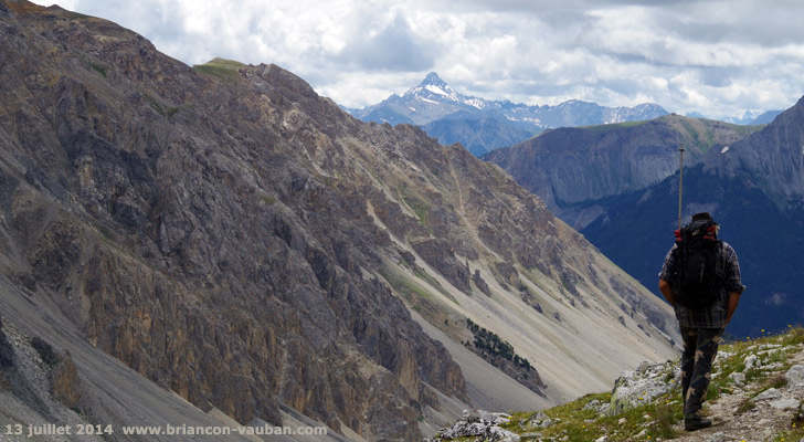 Le pic de Rochebrune (3325m) vu du Vallon.