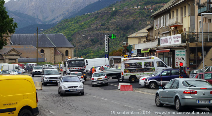 Route d'Italie à Briançon.