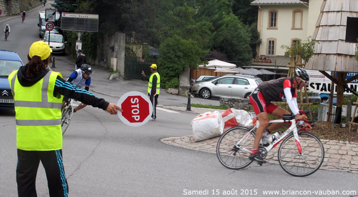 Course cycliste à Briançon. 