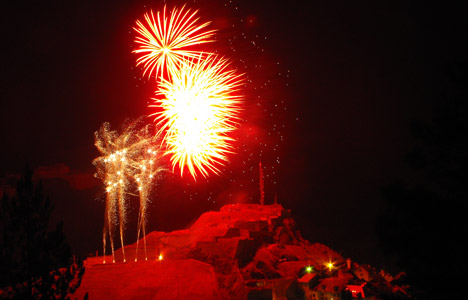 Feu d'artifice sur le Champ de Mars à Briançon