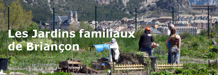 Les jardins familiaux de la ville de Briançon dans les Hautes-Alpes.