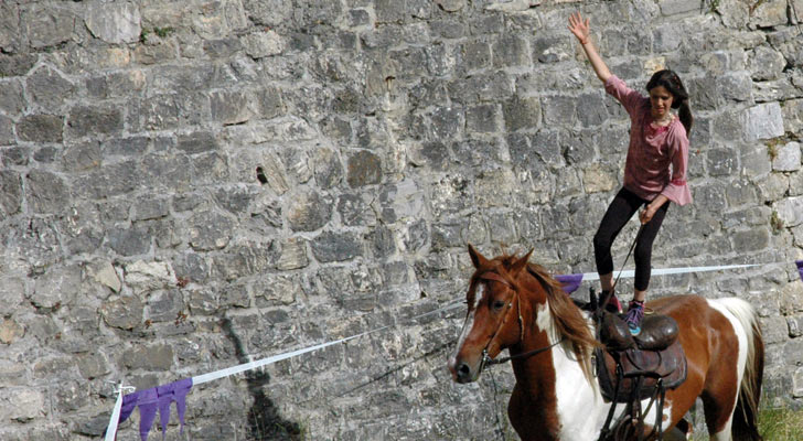 la troupe équestre d'Estoban à Briançn