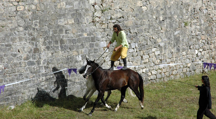 la troupe équestre d'Estoban à Briançn