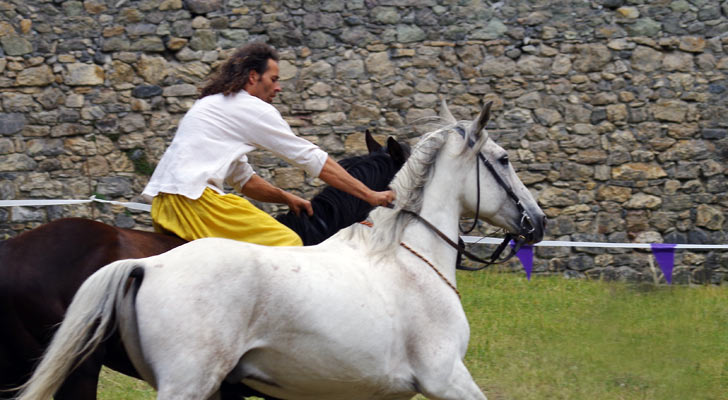 la troupe équestre d'Estoban à Briançn