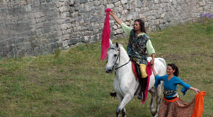 la troupe équestre d'Estoban à Briançn