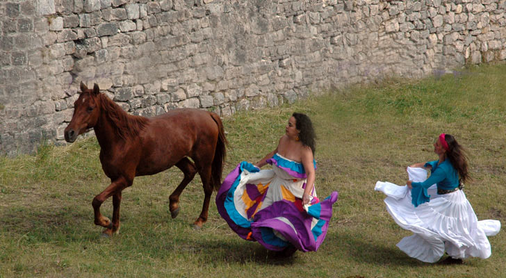 la troupe équestre d'Estoban à Briançn